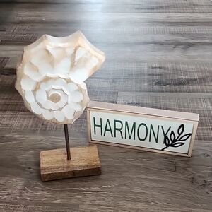 White and Tan Decorative Sculpture